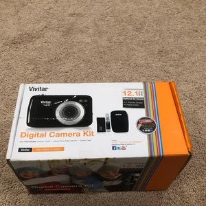 retro point and shoot digital camera